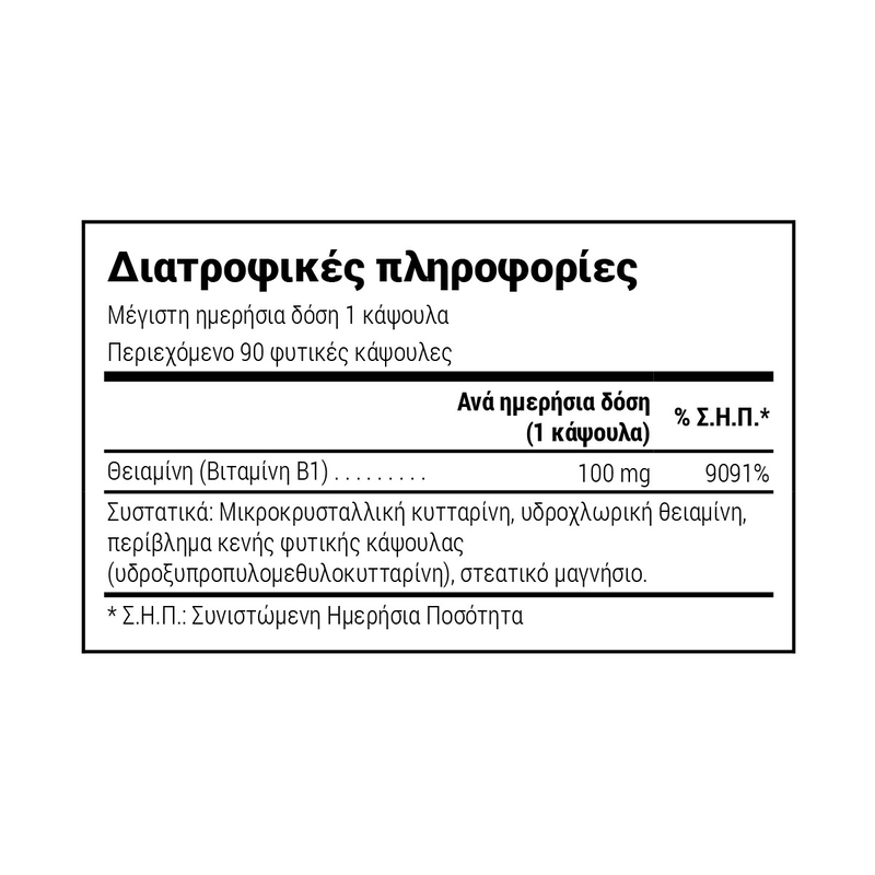 NATURAL DOCTOR - B1 Thiamine - 90caps